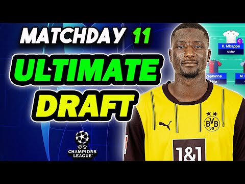 THE ULTIMATE DRAFT FOR MATCHDAY 11✅ | Champions League Fantasy Tips 2024/25