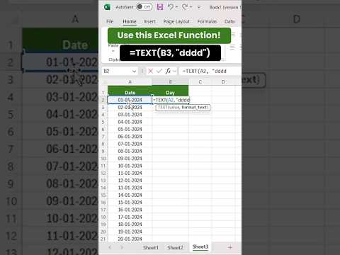 How to Autofill Weekdays in Excel | How to Use Autofill Feature in Excel | #excelshorts