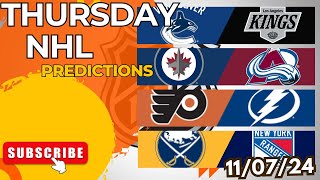 NHL Picks & Predictions Today 11/07/24 | NHL Picks Today 11/07/24 | Best NHL Bets