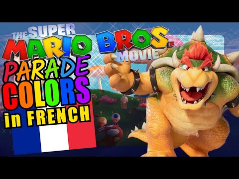 Super Mario Bowser Teaching French Language Colors Educational Language Video for Kids