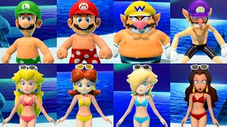 【マリオパーティ スーパースターズ】すべてのビーチキャラクターとプリンセスビキニコスチュームのミニゲーム (マスター難易度)