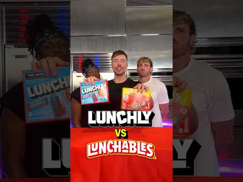 Lunchly VS Lunchables #mrbeast #ksi #loganpaul #lunchly #drinkprime #prime #viral #shorts