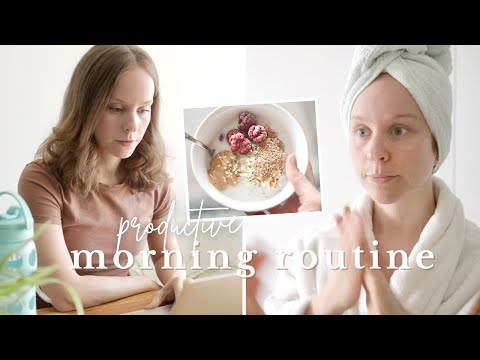 PRODUCTIVE MORNING ROUTINE | Self-Care + Planning My Day