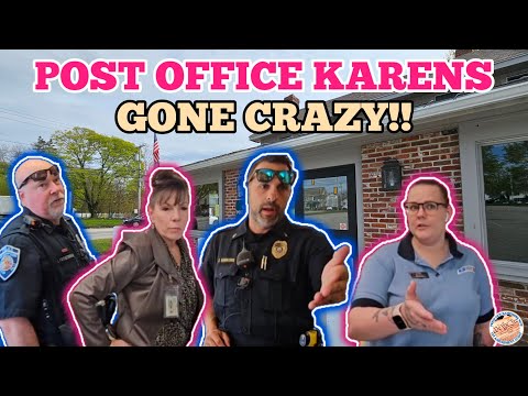 POST OFFICE KARENS *GONE CRAZY* OFFICER *SLAMS DOOR* IN MY FACE DEALS W/PRESS NH NOW 1ST AMENDMENT