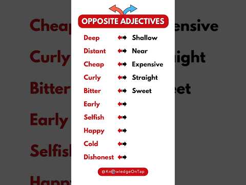 Opposite Adjectives in English #esl #learnenglish #youtubeshorts