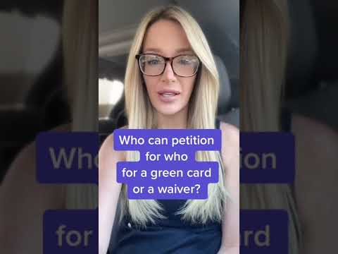 Who can Petition for Who? For a Green Card or a Waiver? || immigration Guide #shorts #immigration