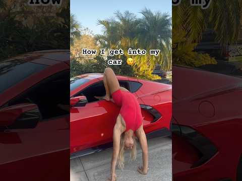 Life hack- how to get into your car!🤸🏼‍♀️😉...#gymnastics #handstand #backbend #c8 #stingray