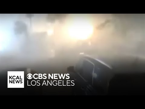 Video captures rare tornado touching down in Los Angeles County