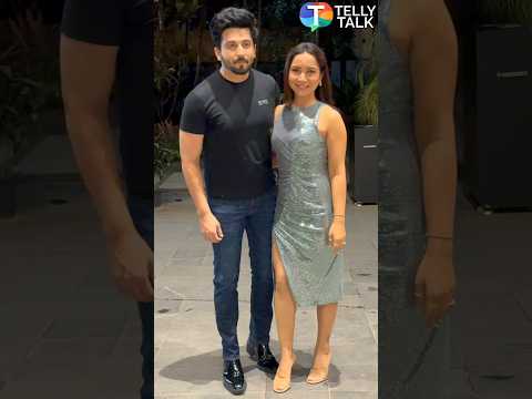 Dheeraj Dhoopar POSES with wife Vinny at Neha Aadhvik Mahajan's birthday bash #shorts