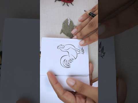 Rooster embroidery design #diy #fashionembroidery #embroidery