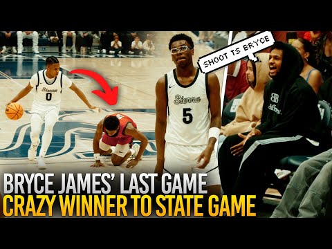 Bronny James Pulled Up To Watch Bryce’s LAST GAME @ Sierra Canyon & It Was A MOVIE!