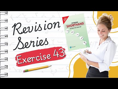 Pitman English Shorthand : Exercise -43 "REVISION SERIES" avoid common shorthand mistakes with ease!