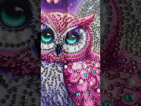 Pink Owl - Diamond Painting #diamondpainting #owl  #giftideas #giftformotherinlaw #firsttry