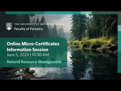 Natural Resource Management Micro-Certificates Information Session - June 2024