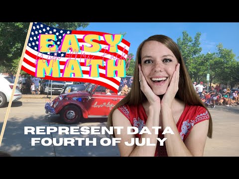 REPRESENT DATA [Frequency Tables, Dot Plots, Stem-and-Leaf Plots] 4th of July Fun: 4th Grade Math