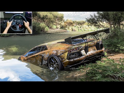 Rebuilding Lamborghini Aventador LP700-4 Forza Horizon 5 Logitech G29 Stering Wheel Gameplay