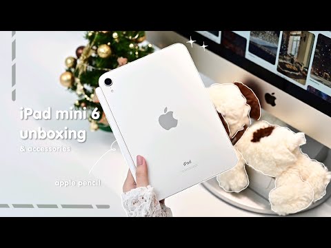 ✨iPad mini 6  starlight +apple pencil 2 + iPad case unboxing