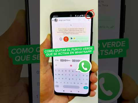 Cómo quitar el punto verde que se activa cuando estás grabando un audio en WhatsApp