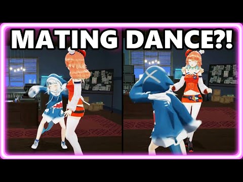 Gura's mating dance is too much for Kiara to handle...