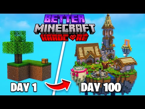 I Survived 100 Days in Better Minecraft SKYBLOCK