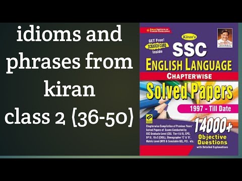 idioms and phrases from kiran book class 2