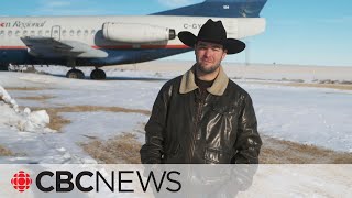 Alberta aviation enthusiast parks vintage passenger jet in his backyard