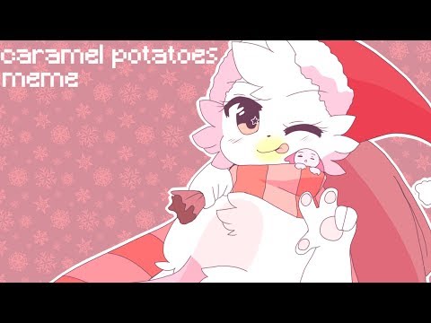 caramel potatoes meme (happy holidays!)