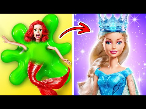 Makeover from Mermaid into Elsa! Amazing Beauty Transformation Hacks *SHOCKING*