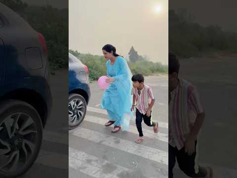 Puru ne mere car ke sath kya kiya 😂 #comedy #balloon #youtubeshorts #shorts #shortsfeed