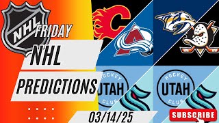 NHL Picks & Predictions Today 3/14/25 | NHL Picks Today 3/14/25 | Best NHL Bets