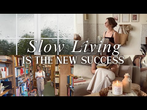 Slow living is the new success | Rainy day at home & Non-fiction book shopping | Countryside vlog UK