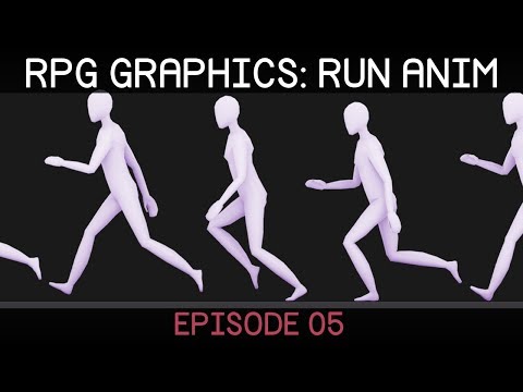 RPG graphics E05: Run animation [Blender]