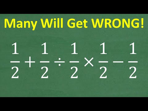 Mind-Blowing Math Challenge! Can You Solve 1/2 + 1/2 ÷ 1/2 × 1/2 - 1/2?