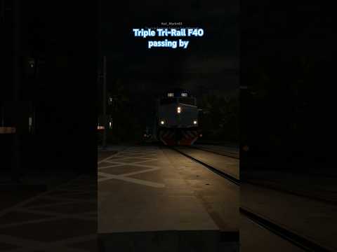 Triple Tri-Rail F40 passing by