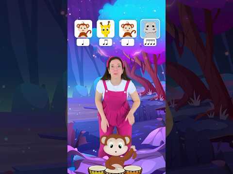 Rhythm clap along for kids/beginners 🐵 #rhythm #challenge #kids #music #learn #game