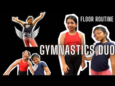 The Duo Gymnastics | Floor Routine | Fun | Flexibility Training | Exercise @FlyzoneFitness