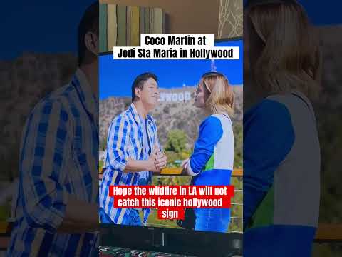 Iconic Hollywood Sign Los Angeles California with Coco Martin and Jodi Sta Maria #vintagehollywood