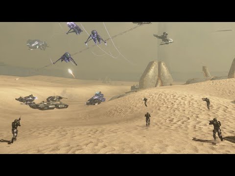 UNSC Army destroys the COVENANT - HALO 3 AI BATTLE