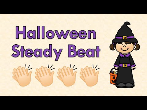 Halloween Steady Beat Exercise for Kindergarten | Clap, Pat & Count!