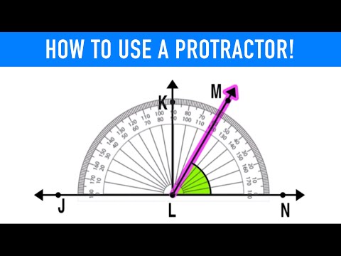 HOW TO USE A PROTRACTOR TO MEASURE ANGLES!