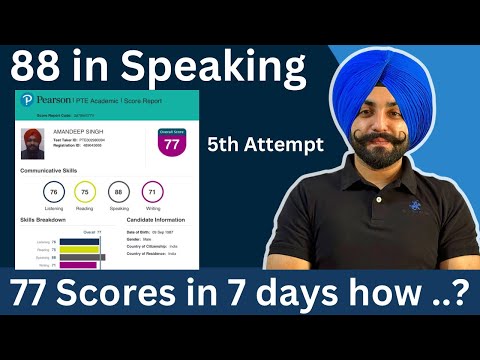 PTE exam review 77 Scores in 7 days how to get 9 bands in Speaking ( Gurwinder Sir )