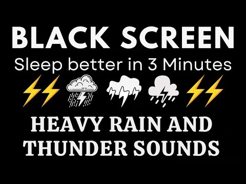 Heavy Rain And Thunder For Sleeping | Wake Up Refreshed And Happy | Deep Sleep Sounds