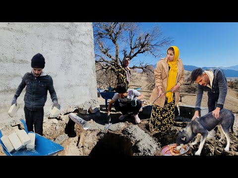 Nomadic Life: House Painting with a Nomadic Couple: Finishing the Well Digging Nomadic House🏡🎨