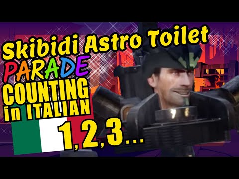 Skibidi Astro Toilet Teaching to Count 1 to 20 in Italian Language and Numbers Video for Kids