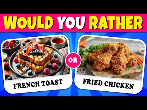 Would You Rather...? Breakfast VS Dinner 🥐🍔 Quiz Rainbow