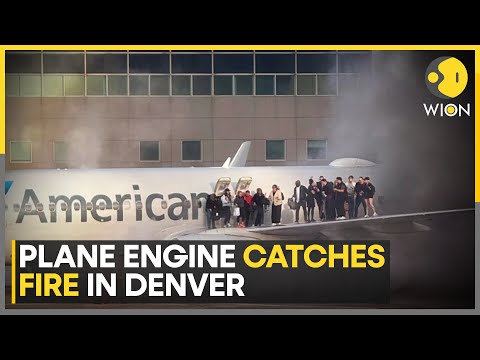 American Airlines Plane Catches Fire In Denver Airport; Eyewitness Captures Footage Of Fire | WION