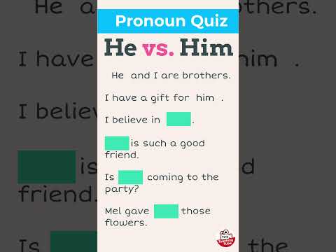 Pronoun Quiz He vs Him #shorts