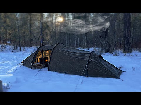 Hot Tent Winter Camping In Snow