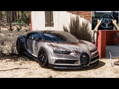 Rebuilding Abandoned Bugatti Chiron Forza Horizon 5 Logitech G29 Stering Wheel Gameplay