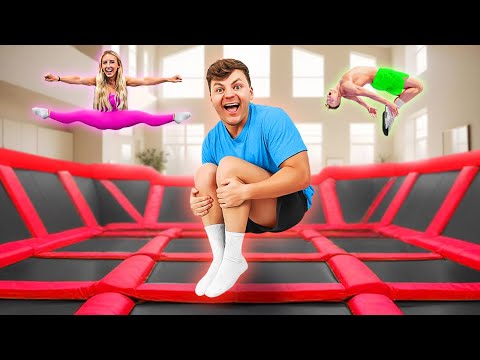 I Built a Trampoline Park in My House!